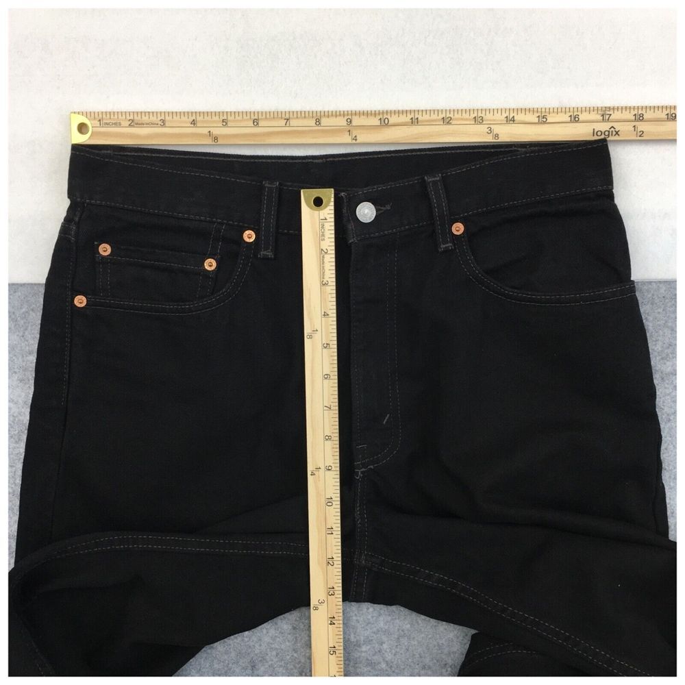 Vintage Levis 550 Mens Denim Jeans Relaxed Fit Size 34x34 Black‎ Made in USA - Picture 7 of 9